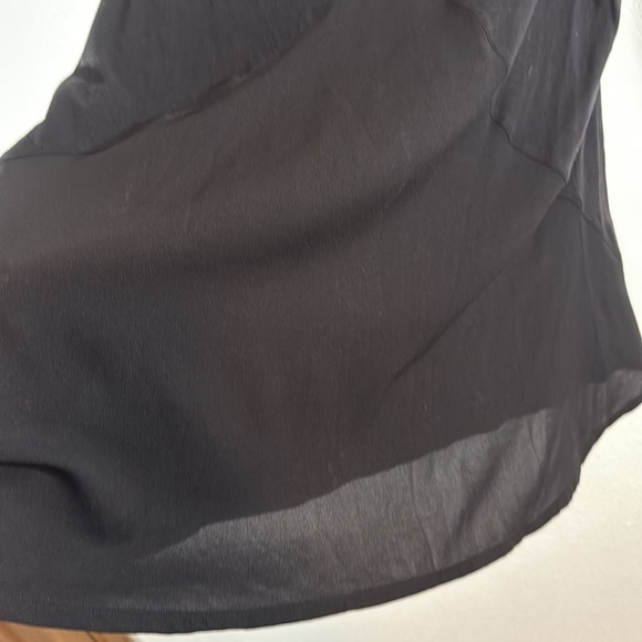 XCVI Black Sheer Back Long Line Flowy Tank Size 1X NWT Lagenlook - Picture 5 of 7